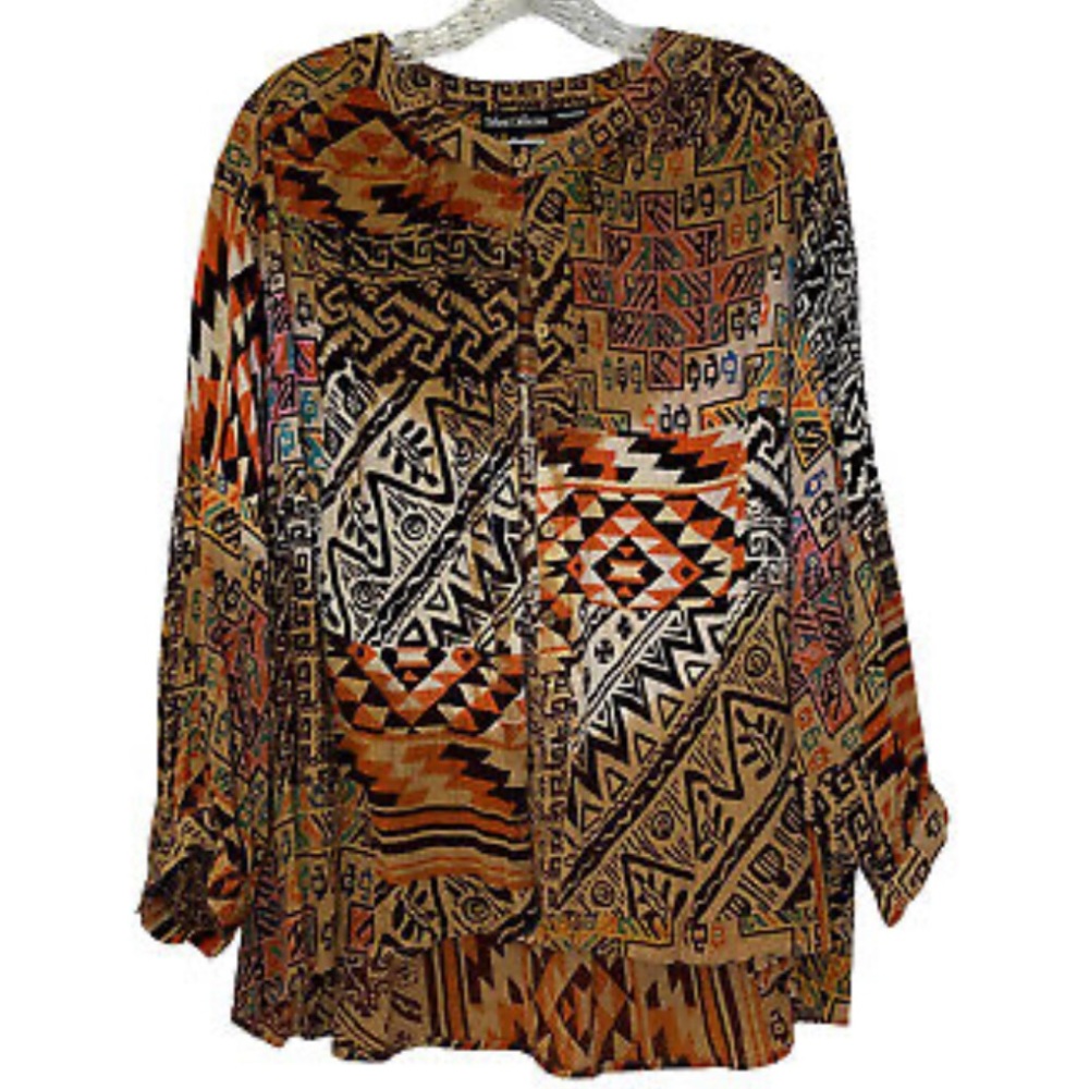 Tolani Aztec print blouse
